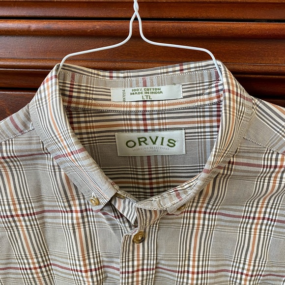 Orvis Shirts Orvis Mens Long Sleeve Buttondown Collar Plaid Shirt